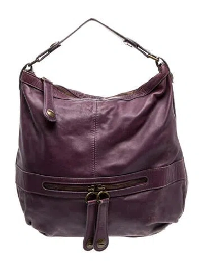 Pre-owned Gerard Darel Leather Shoulder Bag In Purple