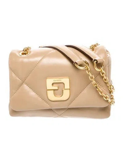 Pre-owned Gerard Darel Leather Top Handle Bag W/ Tags In Neutral