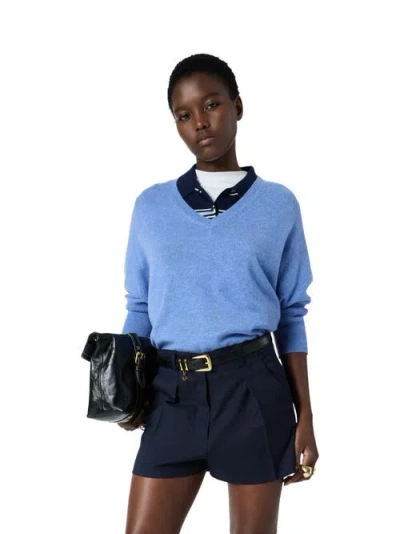 Gerard Darel Lenae V-neck Loose Fit Jumper In Multi