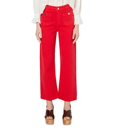 Gerard Darel Lida Straight Jeans In Red