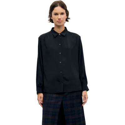 Gerard Darel Lilie Pleat Detail Shirt In Black