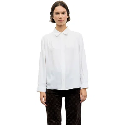 Gerard Darel Lilie Pleat Detail Shirt In White