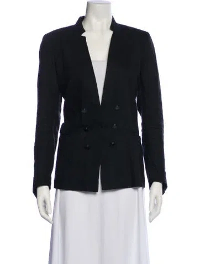 Pre-owned Gerard Darel Linen Blazer In Black