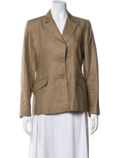 Pre-owned Gerard Darel Linen Blazer In Brown