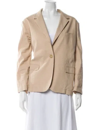 Pre-owned Gerard Darel Linen Blazer In Neutral