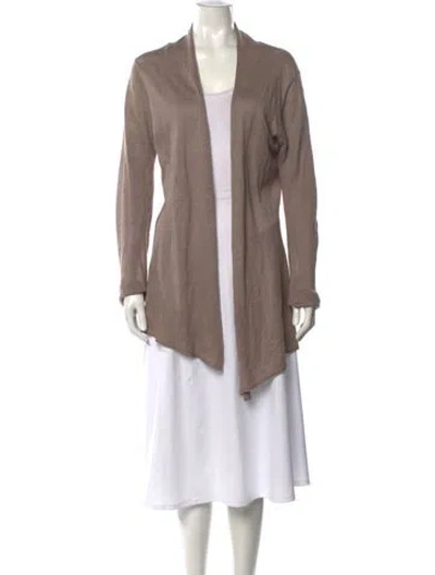 Pre-owned Gerard Darel Linen Open Front Sweater In Neutral