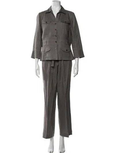 Pre-owned Gerard Darel Linen Pantsuit In Grey