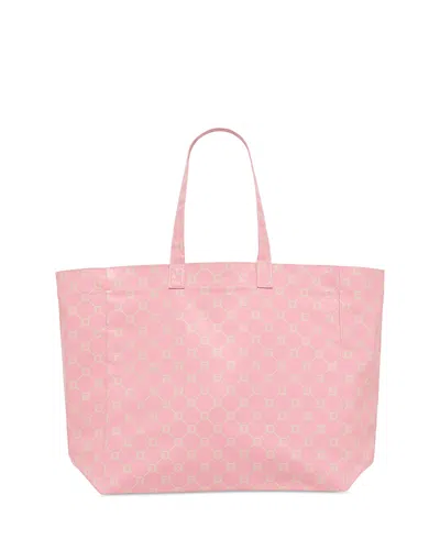 Gerard Darel Lola Monogrammed Canvas Tote Bag In Pink