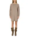 Gerard Darel Loma Wool Sweater Dress In Brown