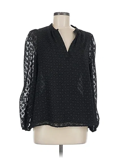 Pre-owned Gerard Darel Long Sleeve Blouse In Black