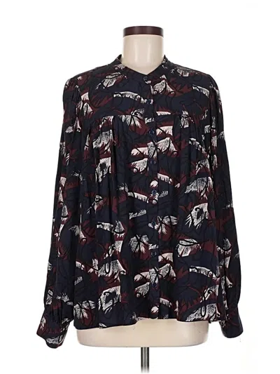 Pre-owned Gerard Darel Long Sleeve Blouse In Black