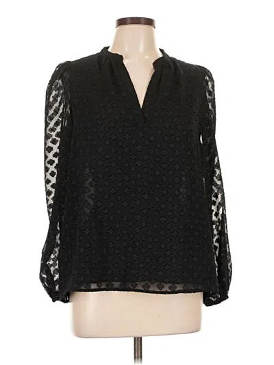 Pre-owned Gerard Darel Long Sleeve Blouse In Black