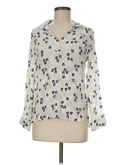 Pre-owned Gerard Darel Long Sleeve Blouse In Ivory