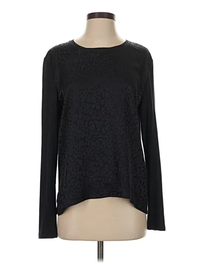 Pre-owned Gerard Darel Long Sleeve Top Black Crew Neck Tops