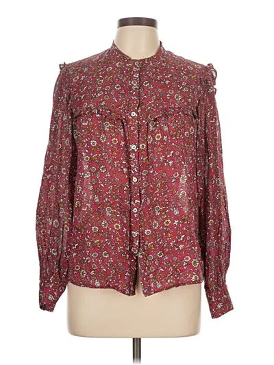 Pre-owned Gerard Darel Long Sleeve T-shirt In Burgundy