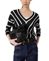 Gerard Darel Loretta V Neck Sweater In Multi