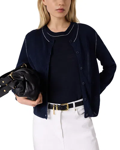 Gerard Darel Lorys Buttoned Cardigan In Gold