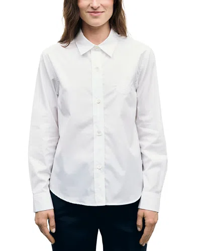 Gerard Darel Luma Cotton Button Front Shirt In White