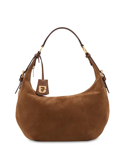 Gerard Darel Luna Suede Tote Bag In Acacia