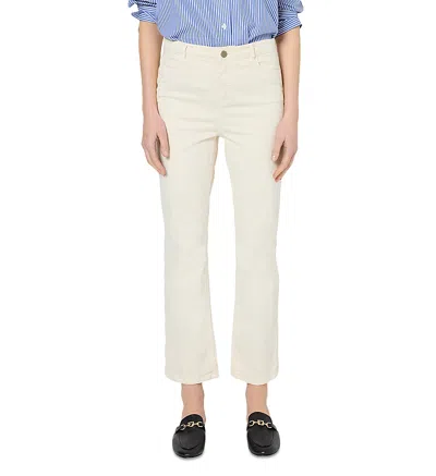 Gerard Darel Lune Straight Leg Pants In Natural