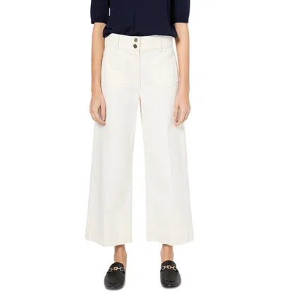 Gerard Darel Lunelle Wide Leg Pants In Ecru