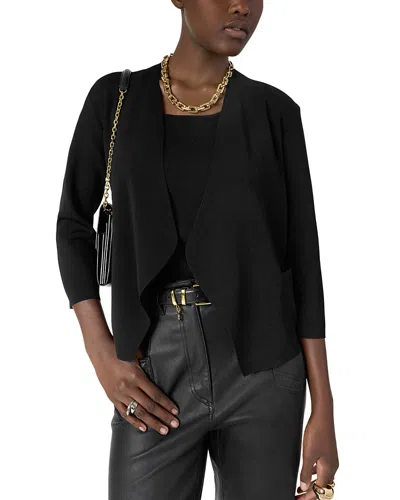 Gerard Darel Lynaya Edge To Edge Cardigan In Black