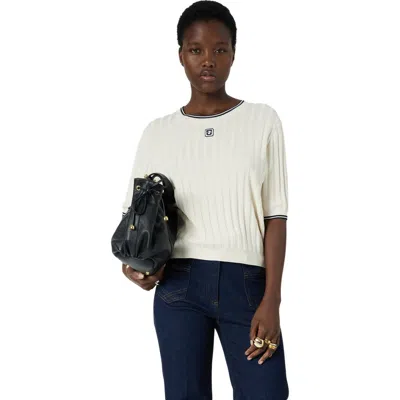 Gerard Darel Lyra Short Sleeved Sweater In Multi