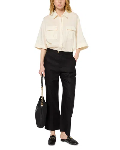 Gerard Darel Lys Linen Trousers In Black
