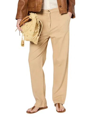 Gerard Darel Lysee High Rise Straight Leg Jeans In Camel