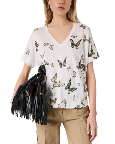 Gerard Darel Makeda V Neck Top In Neutral