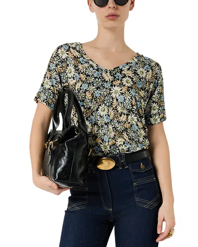 Gerard Darel Malinae Floral Print T-shirt In Green