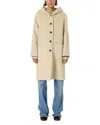Gerard Darel Malou Button Front Coat In Brown