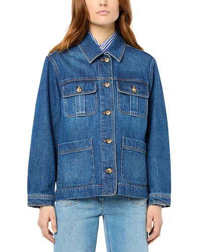 Gerard Darel Marcelline Denim Jacket In Blue