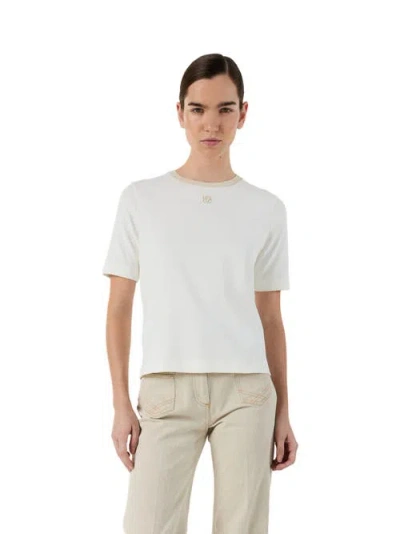 Gerard Darel Mavie Embroidered Monogram T-shirt In White