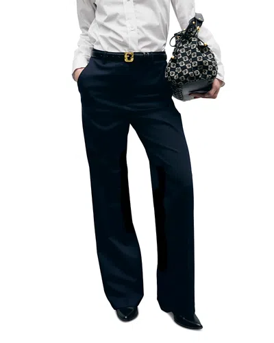 Gerard Darel Megan Wide Leg Pants In Blue