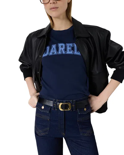 Gerard Darel Melly Varsity Tee In Blue