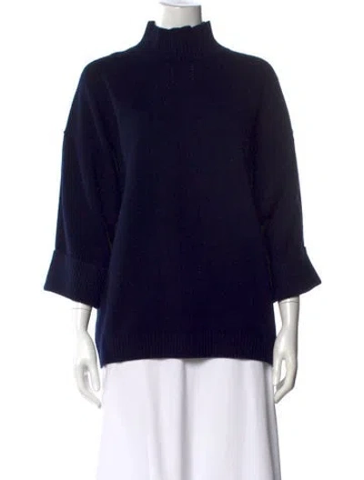 Pre-owned Gerard Darel Merino Wool Mock Neck Sweater In Black