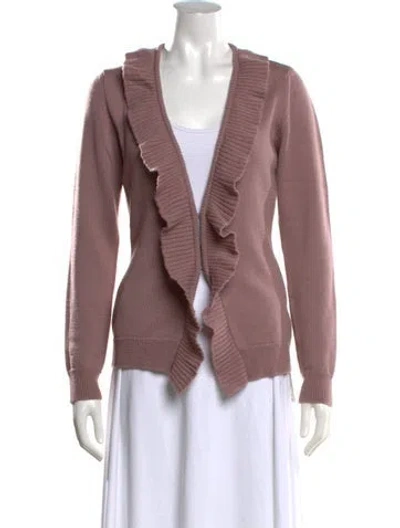Pre-owned Gerard Darel Merino Wool Open Front Sweater In Pink