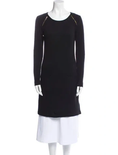 Pre-owned Gerard Darel Merino Wool Scoop Neck Sweater In Black