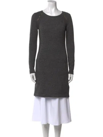 Pre-owned Gerard Darel Merino Wool Scoop Neck Sweater In Gray