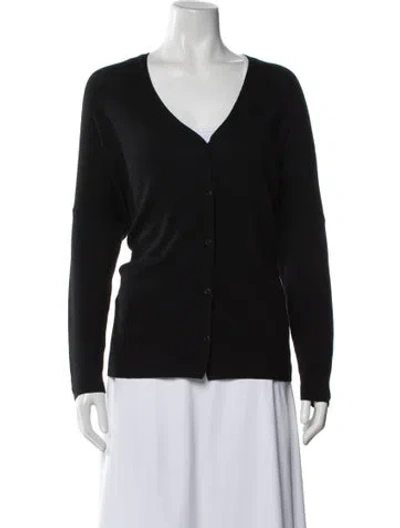 Pre-owned Gerard Darel Merino Wool V-neck Sweater In Black