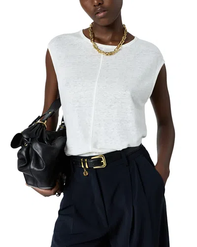 Gerard Darel Michele Linen Top In White