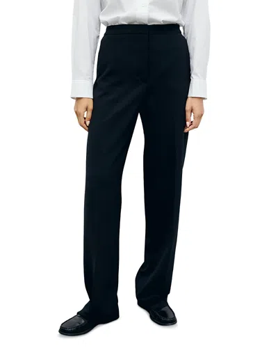 Gerard Darel Mili Midi Rise Straight Leg Pants In Black