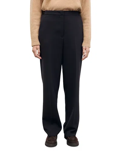 Gerard Darel Mili Midi Rise Straight Leg Pants In Black