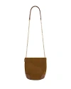 Gerard Darel Mini Charlotte Leather Crossbody In Amber