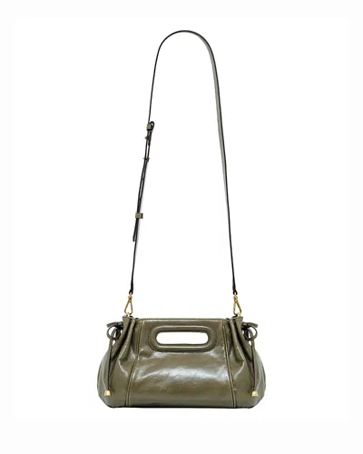 Gerard Darel Mini Dany Leather Handbag In Green