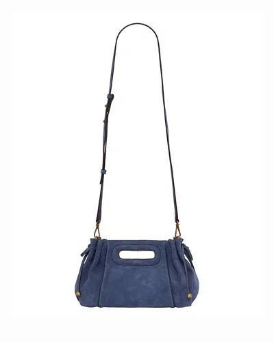Gerard Darel Mini Dany Suede Handbag In Blue