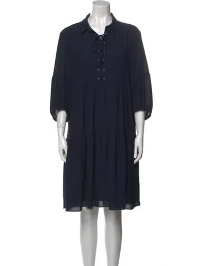 Pre-owned Gerard Darel Mini Dress In Blue
