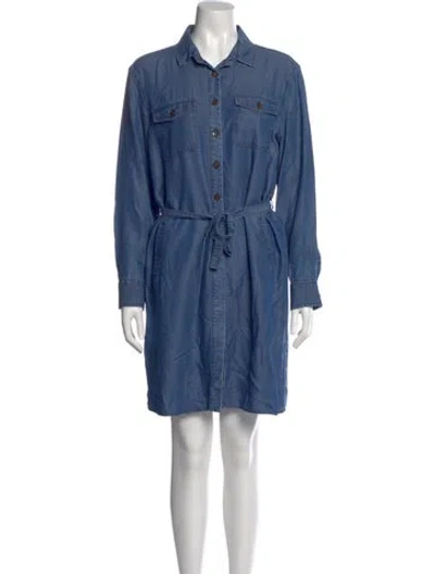 Pre-owned Gerard Darel Mini Dress In Blue