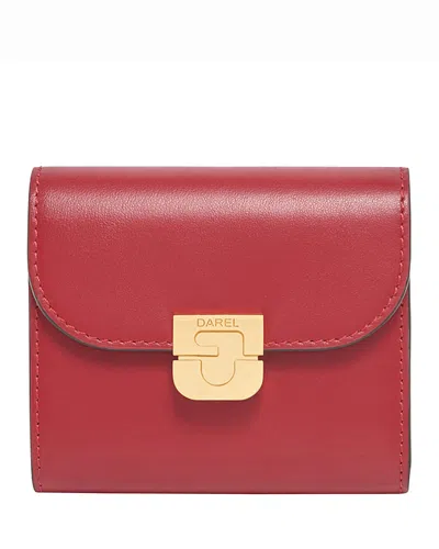 Gerard Darel Mini Leather Wallet In Red